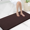 image:imageSmiry Memory Foam Bath Mat 30x20 Extra Soft NonSlip Bathroom Rug Ultra Absorbent Quick Dry Machine Washable Bathroom Mat for Shower Tub amp Floor Decor GreyBrown