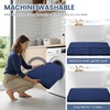 image:imageSmiry Memory Foam Bath Mat 30x20 Extra Soft NonSlip Bathroom Rug Ultra Absorbent Quick Dry Machine Washable Bathroom Mat for Shower Tub amp Floor Decor GreyNavy Blue