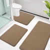 image:imageSmiry Memory Foam Bath Mat 30x20 Extra Soft NonSlip Bathroom Rug Ultra Absorbent Quick Dry Machine Washable Bathroom Mat for Shower Tub amp Floor Decor GreyCamel