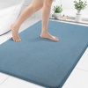 image:imageSmiry Memory Foam Bath Mat 30x20 Extra Soft NonSlip Bathroom Rug Ultra Absorbent Quick Dry Machine Washable Bathroom Mat for Shower Tub amp Floor Decor GreyGrayish Blue