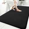 image:imageSmiry Memory Foam Bath Mat 30x20 Extra Soft NonSlip Bathroom Rug Ultra Absorbent Quick Dry Machine Washable Bathroom Mat for Shower Tub amp Floor Decor GreyBlack