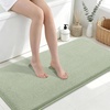 image:imageSmiry Memory Foam Bath Mat 30x20 Extra Soft NonSlip Bathroom Rug Ultra Absorbent Quick Dry Machine Washable Bathroom Mat for Shower Tub amp Floor Decor GreySage Green