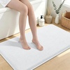 image:imageSmiry Memory Foam Bath Mat 30x20 Extra Soft NonSlip Bathroom Rug Ultra Absorbent Quick Dry Machine Washable Bathroom Mat for Shower Tub amp Floor Decor GreyWhite