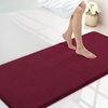 image:imageSmiry Memory Foam Bath Mat 30x20 Extra Soft NonSlip Bathroom Rug Ultra Absorbent Quick Dry Machine Washable Bathroom Mat for Shower Tub amp Floor Decor GreyBurgundy