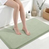 image:imageSmiry Memory Foam Bath Mat 30x20 Extra Soft NonSlip Bathroom Rug Ultra Absorbent Quick Dry Machine Washable Bathroom Mat for Shower Tub amp Floor Decor GreySage Green