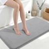 image:imageSmiry Memory Foam Bath Mat 30x20 Extra Soft NonSlip Bathroom Rug Ultra Absorbent Quick Dry Machine Washable Bathroom Mat for Shower Tub amp Floor Decor GreyGrey