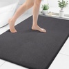 image:imageSmiry Memory Foam Bath Mat 30x20 Extra Soft NonSlip Bathroom Rug Ultra Absorbent Quick Dry Machine Washable Bathroom Mat for Shower Tub amp Floor Decor GreyDary Grey