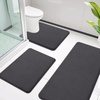 image:imageSmiry Memory Foam Bath Mat 30x20 Extra Soft NonSlip Bathroom Rug Ultra Absorbent Quick Dry Machine Washable Bathroom Mat for Shower Tub amp Floor Decor GreyDary Grey