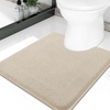 image:imageSmiry Memory Foam Bath Mat 30x20 Extra Soft NonSlip Bathroom Rug Ultra Absorbent Quick Dry Machine Washable Bathroom Mat for Shower Tub amp Floor Decor GreyBeige