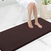 image:imageSmiry Memory Foam Bath Mat 30x20 Extra Soft NonSlip Bathroom Rug Ultra Absorbent Quick Dry Machine Washable Bathroom Mat for Shower Tub amp Floor Decor GreyBrown