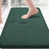 image:imageSmiry Memory Foam Bath Mat 30x20 Extra Soft NonSlip Bathroom Rug Ultra Absorbent Quick Dry Machine Washable Bathroom Mat for Shower Tub amp Floor Decor GreyGreen