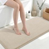 image:imageSmiry Memory Foam Bath Mat 30x20 Extra Soft NonSlip Bathroom Rug Ultra Absorbent Quick Dry Machine Washable Bathroom Mat for Shower Tub amp Floor Decor GreyBeige