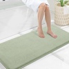 image:imageSmiry Memory Foam Bath Mat 30x20 Extra Soft NonSlip Bathroom Rug Ultra Absorbent Quick Dry Machine Washable Bathroom Mat for Shower Tub amp Floor Decor GreySage Green