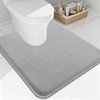 image:imageSmiry Memory Foam Bath Mat 30x20 Extra Soft NonSlip Bathroom Rug Ultra Absorbent Quick Dry Machine Washable Bathroom Mat for Shower Tub amp Floor Decor GreyGrey