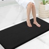 image:imageSmiry Memory Foam Bath Mat 30x20 Extra Soft NonSlip Bathroom Rug Ultra Absorbent Quick Dry Machine Washable Bathroom Mat for Shower Tub amp Floor Decor GreyBlack