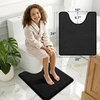image:imageSmiry Memory Foam Bath Mat 30x20 Extra Soft NonSlip Bathroom Rug Ultra Absorbent Quick Dry Machine Washable Bathroom Mat for Shower Tub amp Floor Decor GreyBlack