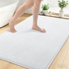 image:imageSmiry Memory Foam Bath Mat 30x20 Extra Soft NonSlip Bathroom Rug Ultra Absorbent Quick Dry Machine Washable Bathroom Mat for Shower Tub amp Floor Decor GreyWhite