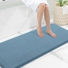 image:imageSmiry Memory Foam Bath Mat 30x20 Extra Soft NonSlip Bathroom Rug Ultra Absorbent Quick Dry Machine Washable Bathroom Mat for Shower Tub amp Floor Decor GreyGrayish Blue