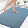 image:imageSmiry Memory Foam Bath Mat 30x20 Extra Soft NonSlip Bathroom Rug Ultra Absorbent Quick Dry Machine Washable Bathroom Mat for Shower Tub amp Floor Decor GreyGrayish Blue
