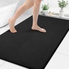 image:imageSmiry Memory Foam Bath Mat 30x20 Extra Soft NonSlip Bathroom Rug Ultra Absorbent Quick Dry Machine Washable Bathroom Mat for Shower Tub amp Floor Decor GreyBlack