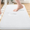 image:imageSmiry Memory Foam Bath Mat 30x20 Extra Soft NonSlip Bathroom Rug Ultra Absorbent Quick Dry Machine Washable Bathroom Mat for Shower Tub amp Floor Decor GreyWhite