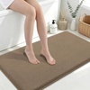 image:imageSmiry Memory Foam Bath Mat 30x20 Extra Soft NonSlip Bathroom Rug Ultra Absorbent Quick Dry Machine Washable Bathroom Mat for Shower Tub amp Floor Decor GreyCamel
