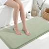 image:imageSmiry Memory Foam Bath Mat 30x20 Extra Soft NonSlip Bathroom Rug Ultra Absorbent Quick Dry Machine Washable Bathroom Mat for Shower Tub amp Floor Decor GreySage Green