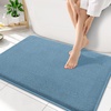 image:imageSmiry Memory Foam Bath Mat 30x20 Extra Soft NonSlip Bathroom Rug Ultra Absorbent Quick Dry Machine Washable Bathroom Mat for Shower Tub amp Floor Decor GreyGrayish Blue