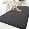 image:imageSmiry Memory Foam Bath Mat 30x20 Extra Soft NonSlip Bathroom Rug Ultra Absorbent Quick Dry Machine Washable Bathroom Mat for Shower Tub amp Floor Decor GreyDary Grey