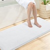 image:imageSmiry Memory Foam Bath Mat 30x20 Extra Soft NonSlip Bathroom Rug Ultra Absorbent Quick Dry Machine Washable Bathroom Mat for Shower Tub amp Floor Decor GreyWhite