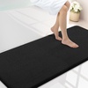 image:imageSmiry Memory Foam Bath Mat 30x20 Extra Soft NonSlip Bathroom Rug Ultra Absorbent Quick Dry Machine Washable Bathroom Mat for Shower Tub amp Floor Decor GreyBlack