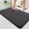 image:imageSmiry Memory Foam Bath Mat 30x20 Extra Soft NonSlip Bathroom Rug Ultra Absorbent Quick Dry Machine Washable Bathroom Mat for Shower Tub amp Floor Decor GreyDary Grey