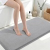 image:imageSmiry Memory Foam Bath Mat 30x20 Extra Soft NonSlip Bathroom Rug Ultra Absorbent Quick Dry Machine Washable Bathroom Mat for Shower Tub amp Floor Decor GreyGrey