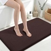 image:imageSmiry Memory Foam Bath Mat 30x20 Extra Soft NonSlip Bathroom Rug Ultra Absorbent Quick Dry Machine Washable Bathroom Mat for Shower Tub amp Floor Decor GreyBrown