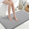 image:imageSmiry Memory Foam Bath Mat 30x20 Extra Soft NonSlip Bathroom Rug Ultra Absorbent Quick Dry Machine Washable Bathroom Mat for Shower Tub amp Floor Decor GreyGrey