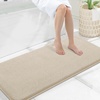 image:imageSmiry Memory Foam Bath Mat 30x20 Extra Soft NonSlip Bathroom Rug Ultra Absorbent Quick Dry Machine Washable Bathroom Mat for Shower Tub amp Floor Decor GreyBeige
