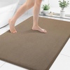 image:imageSmiry Memory Foam Bath Mat 30x20 Extra Soft NonSlip Bathroom Rug Ultra Absorbent Quick Dry Machine Washable Bathroom Mat for Shower Tub amp Floor Decor GreyCamel