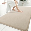image:imageSmiry Memory Foam Bath Mat 30x20 Extra Soft NonSlip Bathroom Rug Ultra Absorbent Quick Dry Machine Washable Bathroom Mat for Shower Tub amp Floor Decor GreyBeige