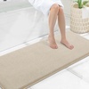image:imageSmiry Memory Foam Bath Mat 30x20 Extra Soft NonSlip Bathroom Rug Ultra Absorbent Quick Dry Machine Washable Bathroom Mat for Shower Tub amp Floor Decor GreyBeige
