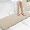 image:imageSmiry Memory Foam Bath Mat 30x20 Extra Soft NonSlip Bathroom Rug Ultra Absorbent Quick Dry Machine Washable Bathroom Mat for Shower Tub amp Floor Decor GreyBeige
