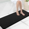 image:imageSmiry Memory Foam Bath Mat 30x20 Extra Soft NonSlip Bathroom Rug Ultra Absorbent Quick Dry Machine Washable Bathroom Mat for Shower Tub amp Floor Decor GreyBlack