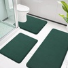 image:imageSmiry Memory Foam Bath Mat 30x20 Extra Soft NonSlip Bathroom Rug Ultra Absorbent Quick Dry Machine Washable Bathroom Mat for Shower Tub amp Floor Decor GreyGreen