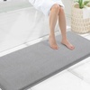 image:imageSmiry Memory Foam Bath Mat 30x20 Extra Soft NonSlip Bathroom Rug Ultra Absorbent Quick Dry Machine Washable Bathroom Mat for Shower Tub amp Floor Decor GreyGrey