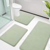 image:imageSmiry Memory Foam Bath Mat 30x20 Extra Soft NonSlip Bathroom Rug Ultra Absorbent Quick Dry Machine Washable Bathroom Mat for Shower Tub amp Floor Decor GreySage Green