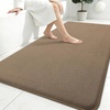 image:imageSmiry Memory Foam Bath Mat 30x20 Extra Soft NonSlip Bathroom Rug Ultra Absorbent Quick Dry Machine Washable Bathroom Mat for Shower Tub amp Floor Decor GreyCamel