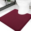 image:imageSmiry Memory Foam Bath Mat 30x20 Extra Soft NonSlip Bathroom Rug Ultra Absorbent Quick Dry Machine Washable Bathroom Mat for Shower Tub amp Floor Decor GreyBurgundy