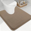 image:imageSmiry Memory Foam Bath Mat 30x20 Extra Soft NonSlip Bathroom Rug Ultra Absorbent Quick Dry Machine Washable Bathroom Mat for Shower Tub amp Floor Decor GreyCamel