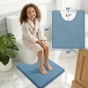 image:imageSmiry Memory Foam Bath Mat 30x20 Extra Soft NonSlip Bathroom Rug Ultra Absorbent Quick Dry Machine Washable Bathroom Mat for Shower Tub amp Floor Decor GreyGrayish Blue