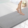 image:imageSmiry Memory Foam Bath Mat 30x20 Extra Soft NonSlip Bathroom Rug Ultra Absorbent Quick Dry Machine Washable Bathroom Mat for Shower Tub amp Floor Decor GreyGrey