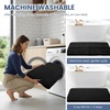 image:imageSmiry Memory Foam Bath Mat 30x20 Extra Soft NonSlip Bathroom Rug Ultra Absorbent Quick Dry Machine Washable Bathroom Mat for Shower Tub amp Floor Decor GreyBlack